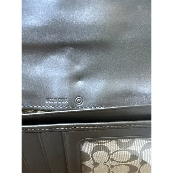 Vintage Coach Soho Trifold Brown Leather Wallet, Removable Checkbook 8x5” VGUC - Picture 12 of 12